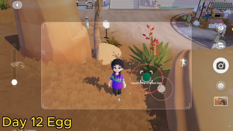 Heartopia Onsen Egg Day 12 Onsen Egg location at Onsen Region behind plant near Azure NPC