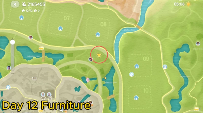 Heartopia Onsen Egg Day 12 Onsen Egg furniture bubble location behind Andrew NPC