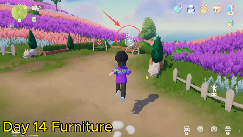 Hadiah furnitur Ornamen Telur Ungu Hari ke-14