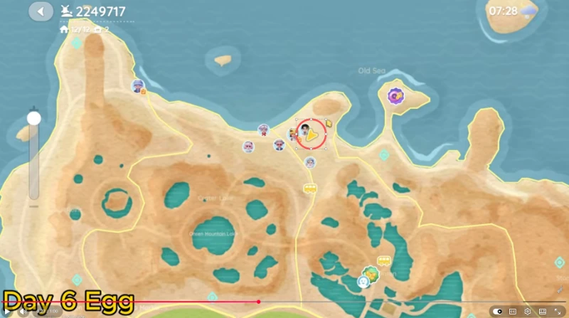 Heartopia Onsen Egg Day 6 Map Location on Snowman Dome