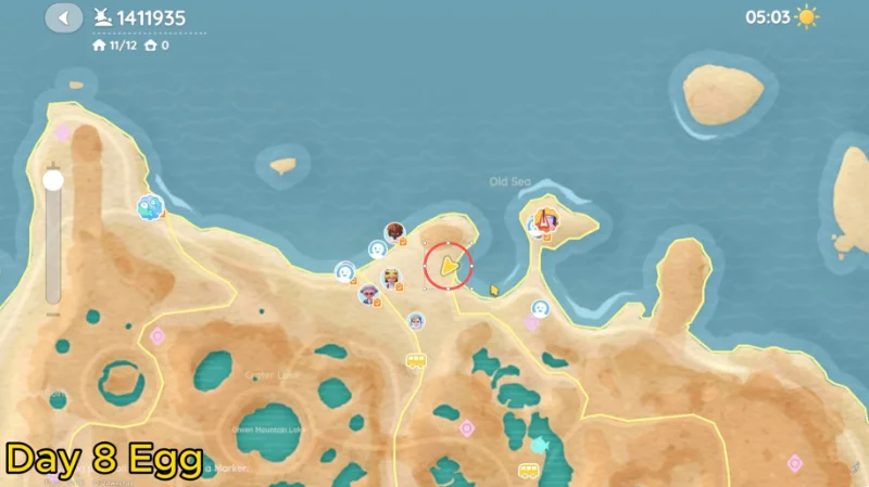 Heartopia Onsen Egg Day 8 Map Location at Winter Utopia