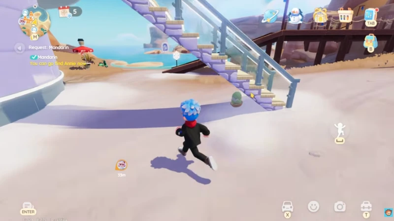 Heartopia Onsen Egg Day 3 Location under Igloo stairs