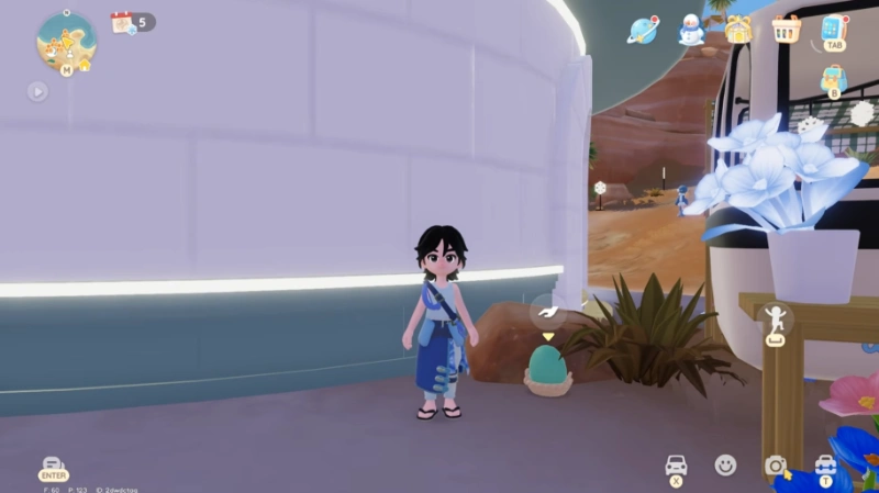 Heartopia Onsen Egg Day 4 Location behind Blanc flower stall