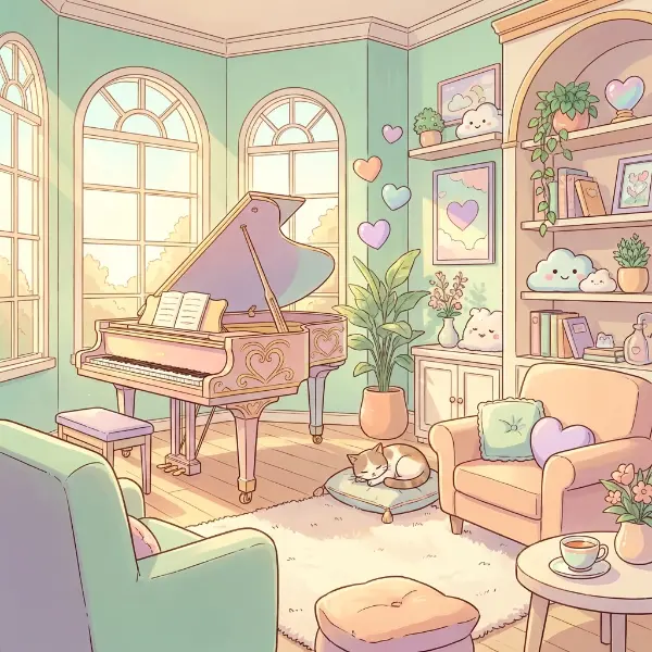 Heartopia Piano Guide - Cozy Room with Grand Piano